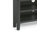 Dumbarton Charcoal Grey 95cm Corner TV Unit - Close up of side and feet