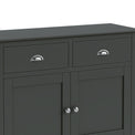 Dumbarton Charcoal Grey 2 Door Small Sideboard - Close up of drawer fronts