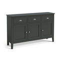 Dumbarton Charcoal Grey Large 3 Door Sideboard Storage Cabinet from Roseland Furniture