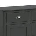 Dumbarton Charcoal Grey Large 3 Door Sideboard - Close up of drawer front