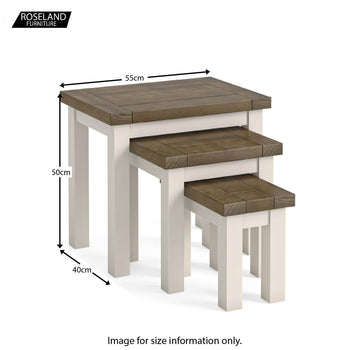 Hove Ivory Nest of Tables
