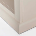 Hove Ivory Large Bookcase - Close up of base of bookcase
