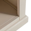 Hove Ivory Large Bookcase - Close up of bottom shelf of bookcase