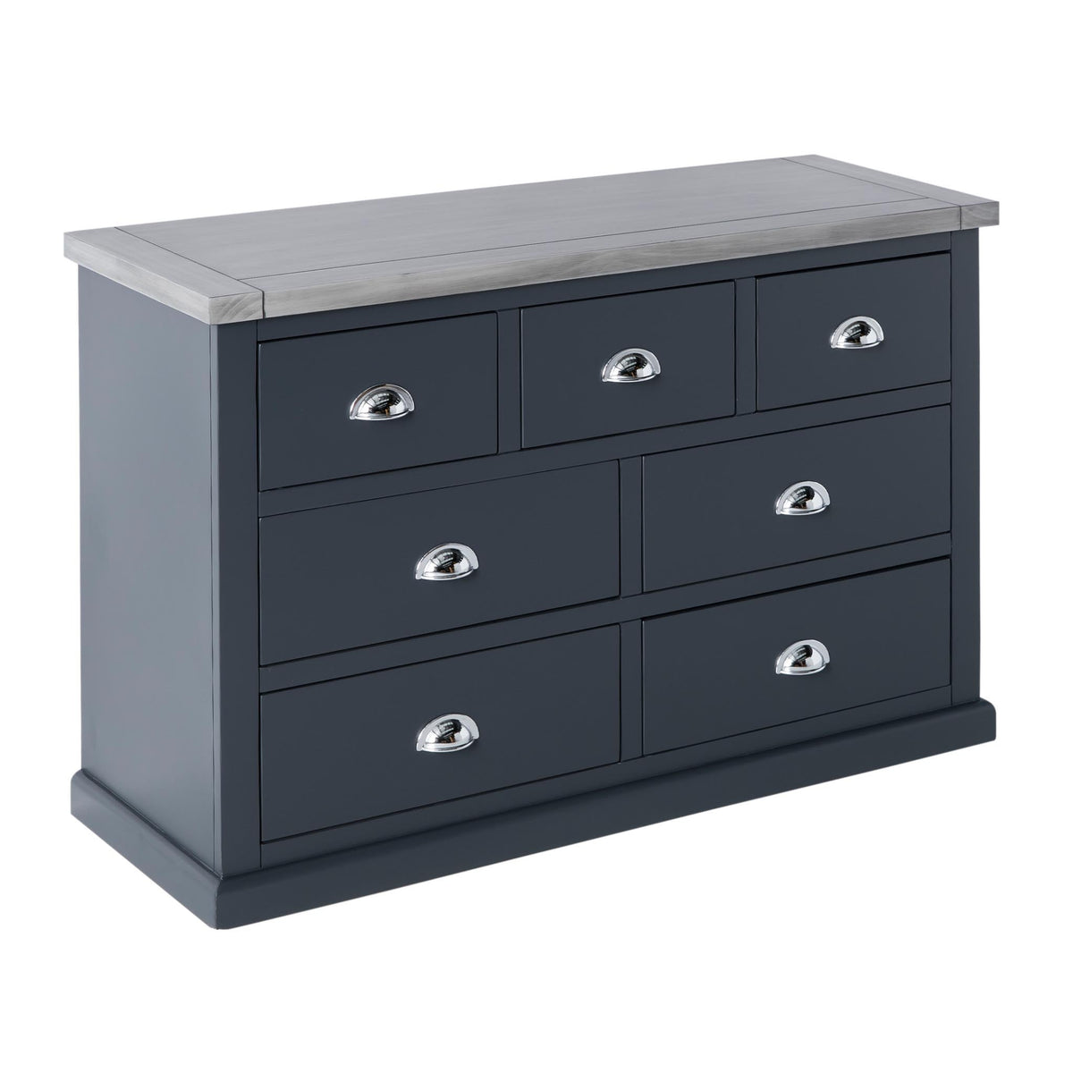 Bristol Charcoal 3 Over 4 Chest of Drawers by Roseland Furniture
