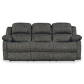 Anton Charcoal Zonica Leather Reclining 3 Seater Sofa