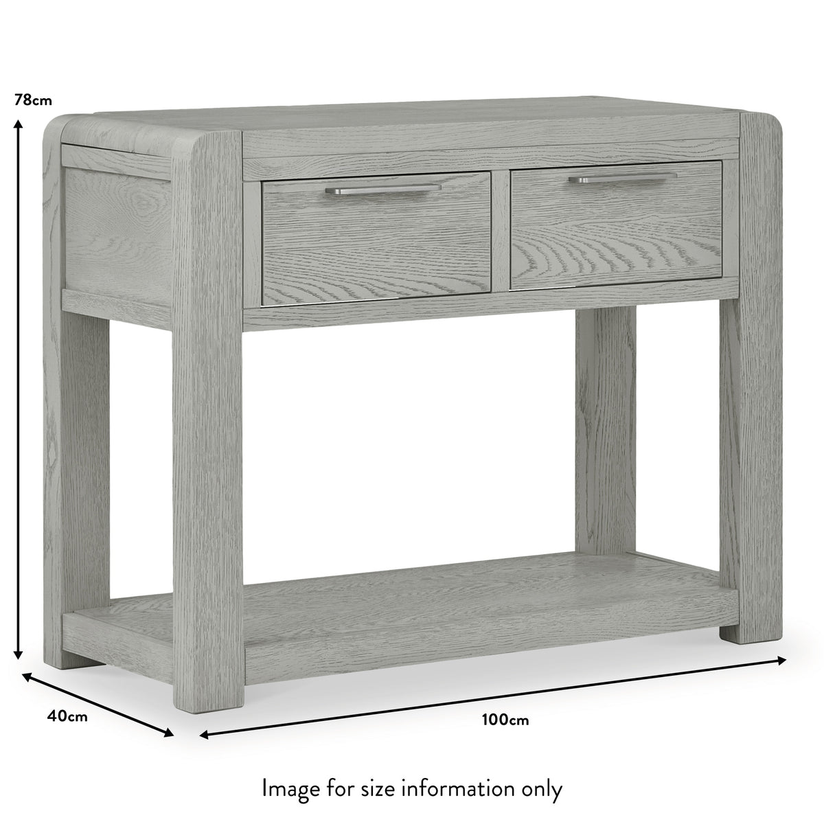 Cardona 2 Drawer Console Table dimensions