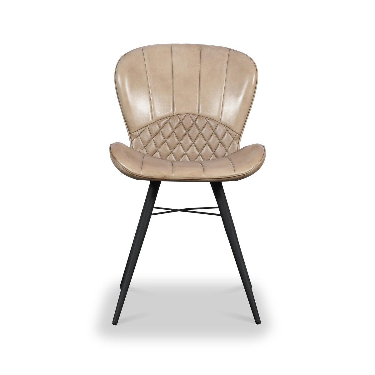 Marcha Curved Leather Seat Dining Chair from Roseland