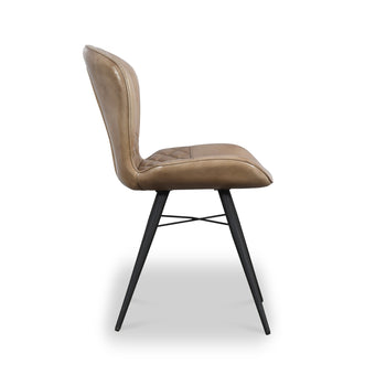 Marcha Curved Leather Seat Dining Chair