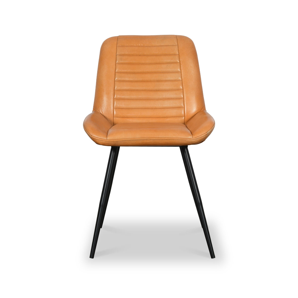 Solene Leather Pleated Back Dining Chair from Roseland