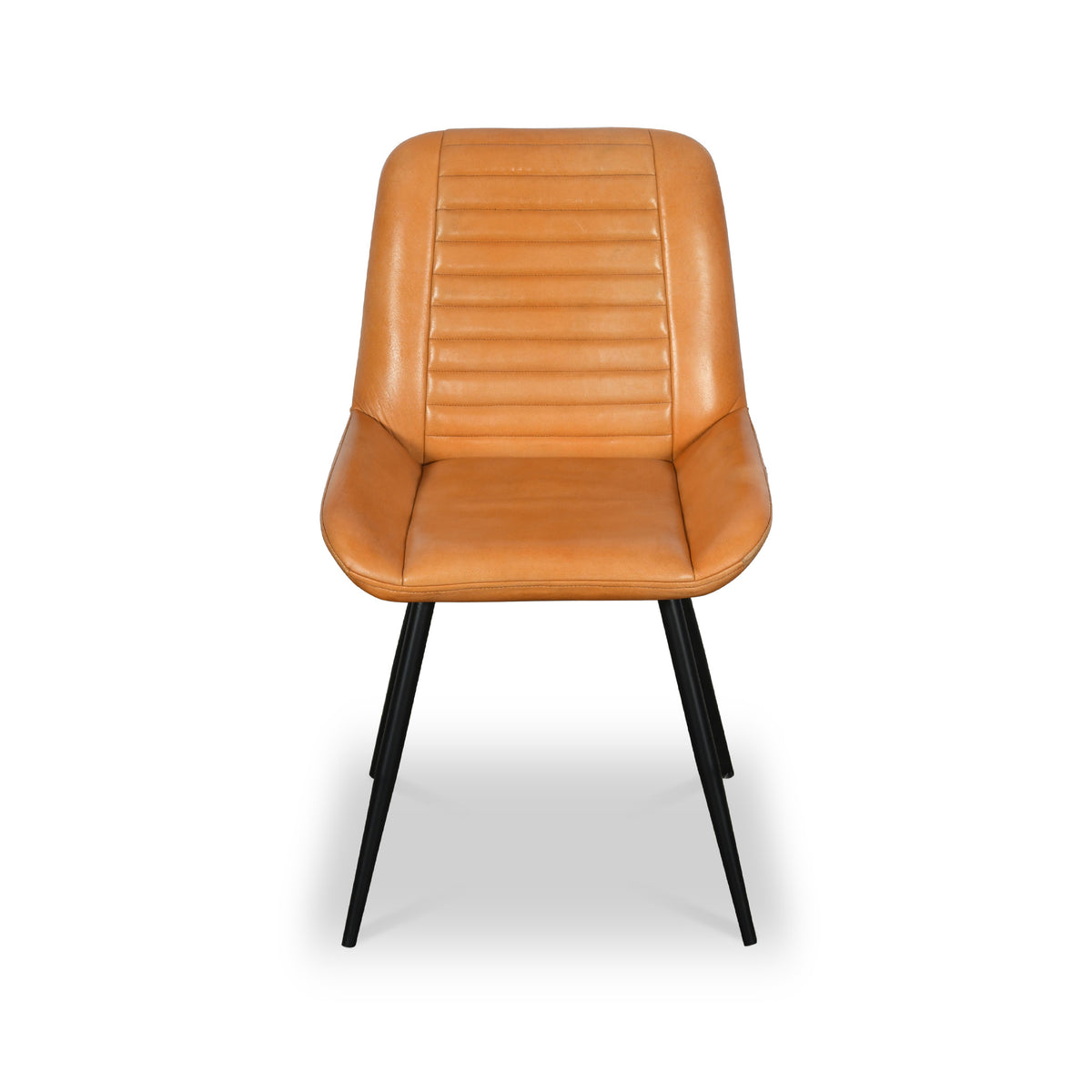 Solene Leather Pleated Back Dining Chair from Roseland