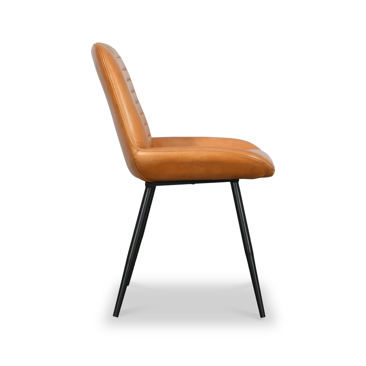 Solene Leather Pleated Back Dining Chair from Roseland