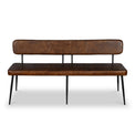 Nolar Leather 160cm Bench with High Back from Roseland