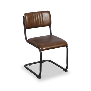 Curran Brown Leather Dining Chair