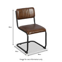 Curran Brown Buffalo Leather Dining Chair dimensions