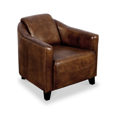 Tassin Leather Tub Armchair