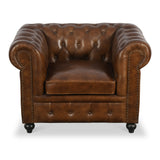 Nina Leather Chesterfield Armchair from Roseland