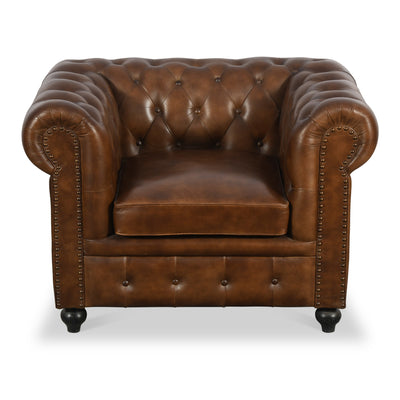 Nina Leather Chesterfield Armchair