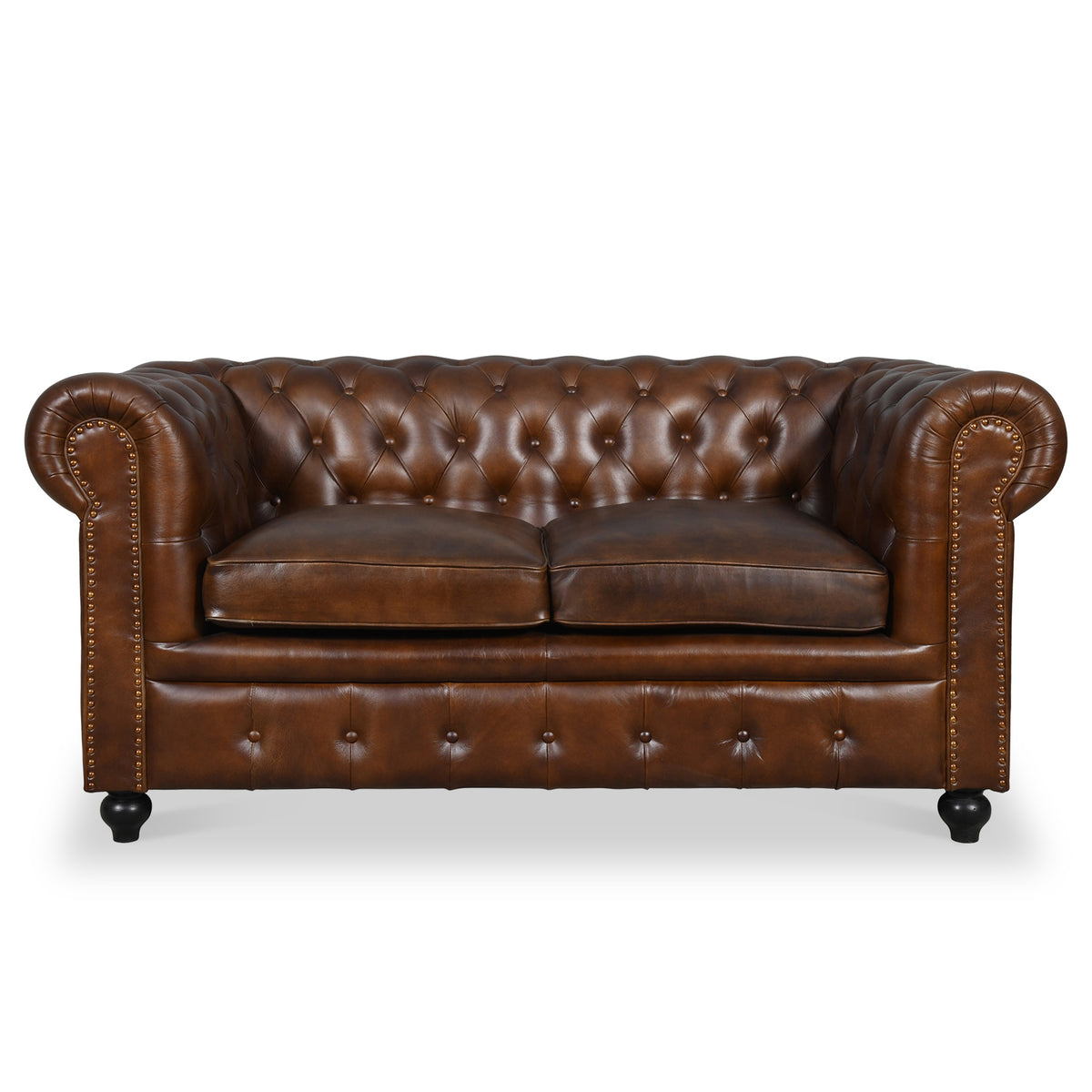 Nina Leather Chesterfield 2 Seat Sofa from Roseland