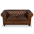 Nina Leather Chesterfield 2 Seat Sofa from Roseland