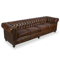 Nina Leather Chesterfield 4 Seat Sofa from Roseland