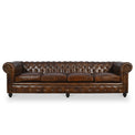 Nina Leather Chesterfield 4 Seat Sofa from Roseland