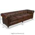 Nina Leather Chesterfield 4 Seat Sofa from Roseland