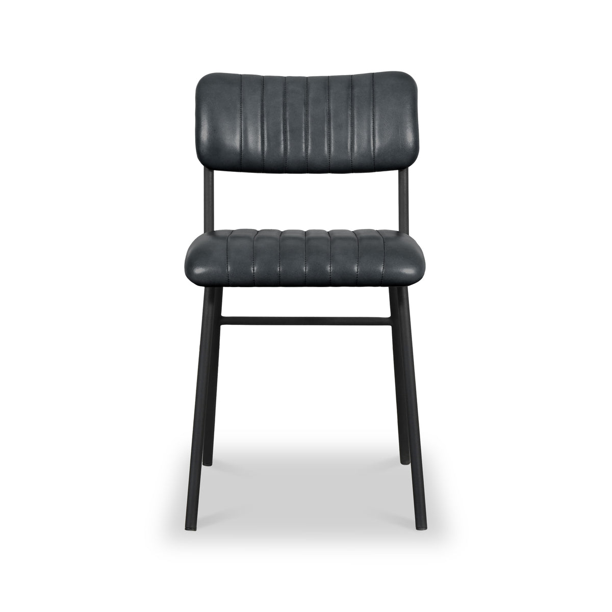 Roger Leather Pleated Back Dining Chair from Roseland