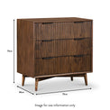 Oskar 3 Drawer Grooved Chest dimensions