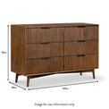 Oskar 6 Drawer Grooved Chest dimensions