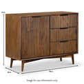 Oskar Grooved Small Sideboard dimensions