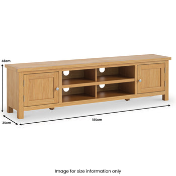 London Oak 180cm Extra Wide TV Stand