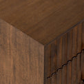 Oskar 3 Drawer Grooved Wooden Bedside Table