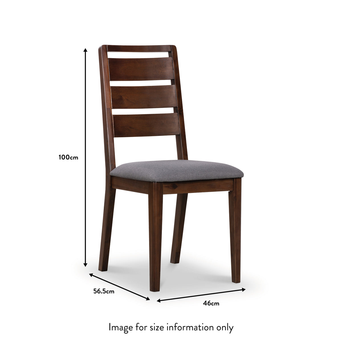 Oskar Ladder Back Dining Chair dimensions