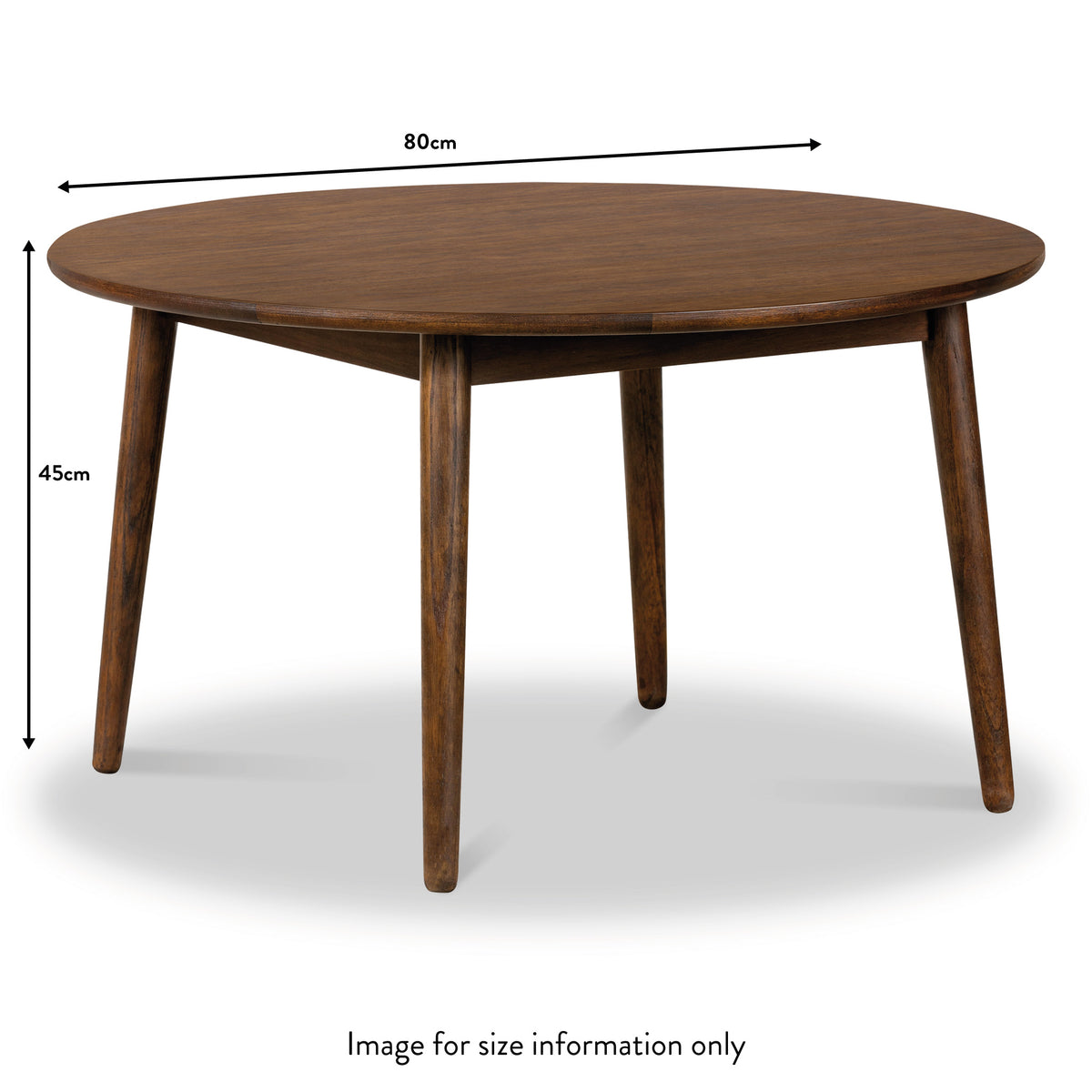 Oskar Compact Round Coffee Table dimensions