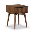 Oskar 1 Drawer Grooved Side Table from Roseland Furniture
