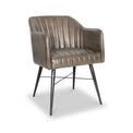 Aitor Olive Green Armchair with Pleated Back from Roseland Furniture