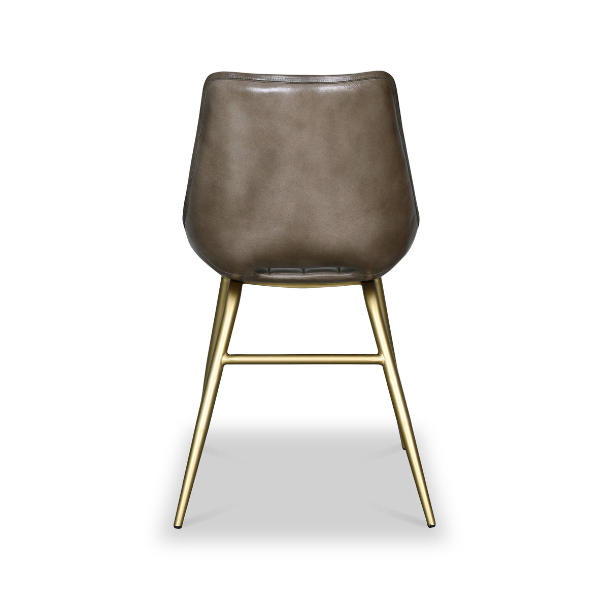 Torquil Olive Green Leather Pleated Back Dining Chair from Roseland