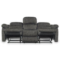 Anton Charcoal Zonica Leather Reclining 3 Seater Sofa