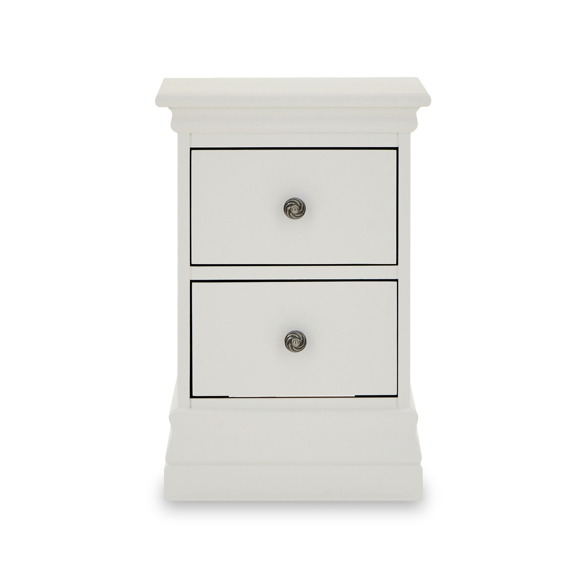 Porter Grey 2 Drawer Narrow Bedside Cabinet