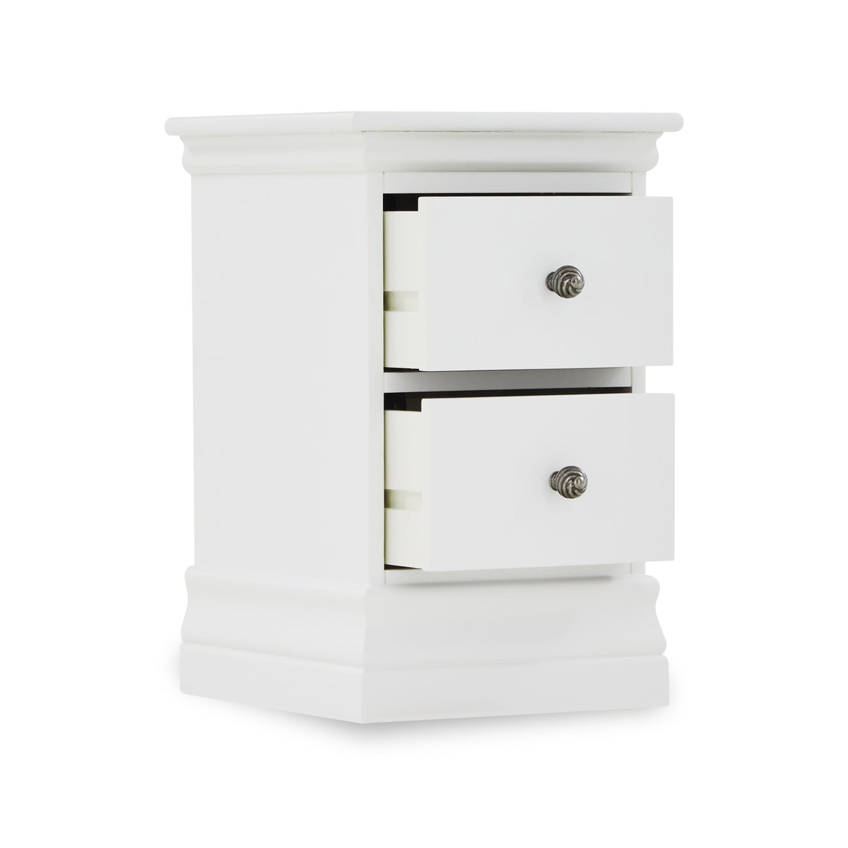 Porter White 2 Drawer Small Bedside Table