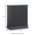 Porter Charcoal 2 Over 3 Chest of Drawers dimensions