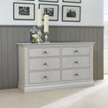 Porter Grey 6 Drawer Wide Storage Chest