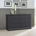 Porter Charcoal 6 Drawer Wide Storage Chest lifestyle