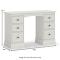 Porter Grey 6 Drawer Storage Dressing Table dimensions