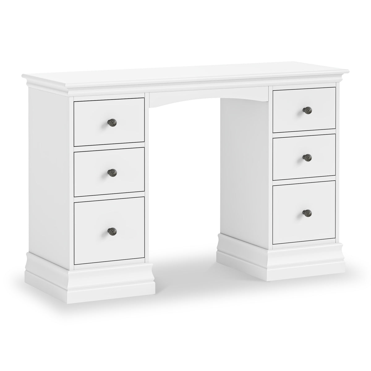 Porter White 6 Drawer Storage Dressing Table from Roseland Furniture