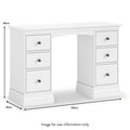 Porter White 6 Drawer Storage Dressing Table dimensions