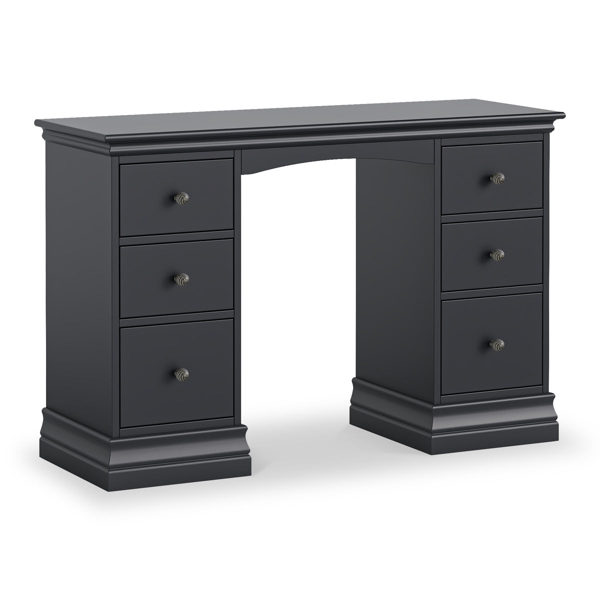 Porter Charcoal 6 Drawer Storage Dressing Table from Roseland Furniture