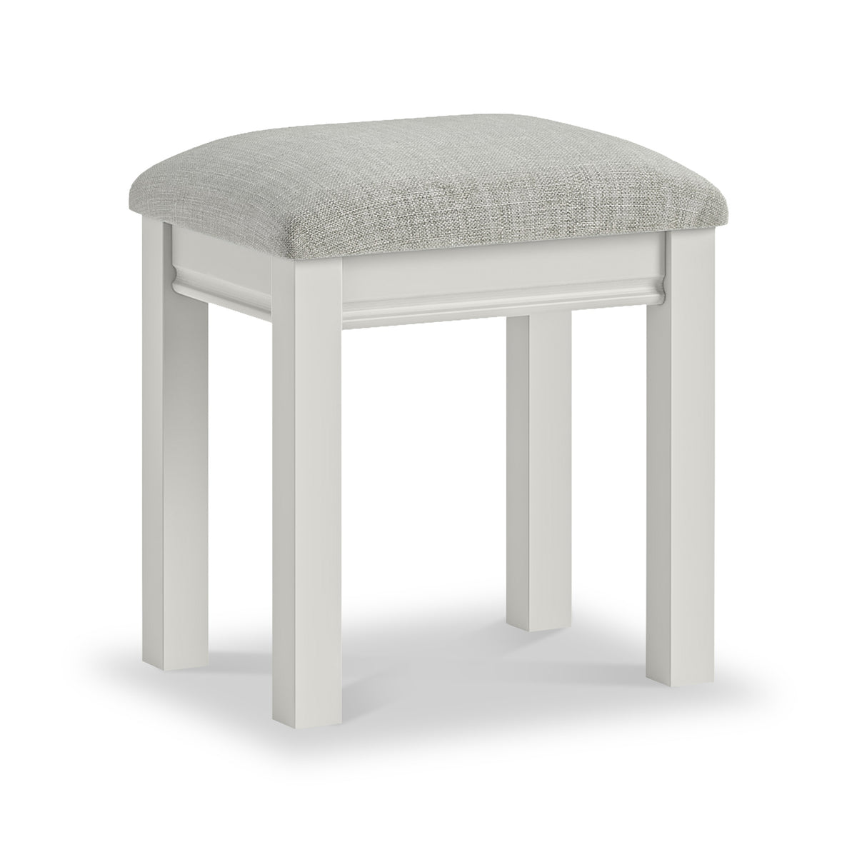 Porter Grey Upholstered Dressing Table Stool from Roseland Furniture