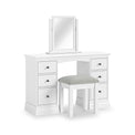 Porter White Upholstered Dressing Table Stool for bedroom vanity set