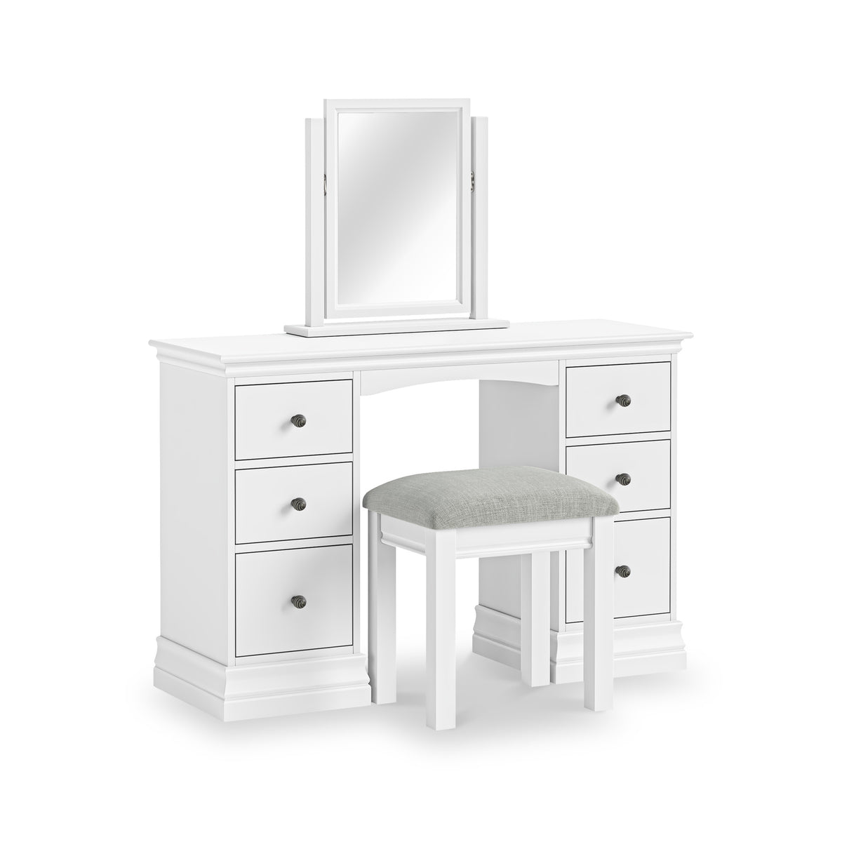 Porter Upholstered Dressing Table Stool White or Grey Roseland